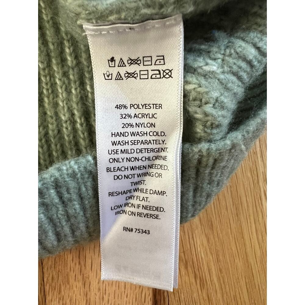 Sincerely Jules Sage Green V-neck Retro Granny Boxy Knit Cardigan Sweater (sz L) - Picture 7 of 9